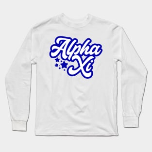 Blue and White Stars A Xi Long Sleeve T-Shirt